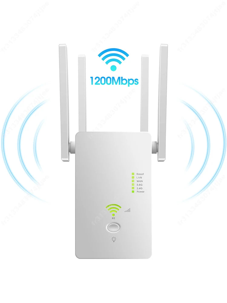 AC1200 Wireless 5G WiFi Extender/Router/AP Dual Band Repeater Booster Signal 802.11AC Long Range 1200Mbps Wi-Fi Access Point - AMULET RING STORE