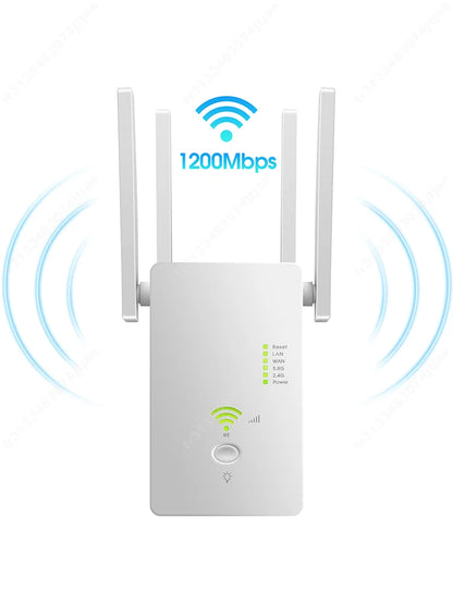 AC1200 Wireless 5G WiFi Extender/Router/AP Dual Band Repeater Booster Signal 802.11AC Long Range 1200Mbps Wi-Fi Access Point - AMULET RING STORE