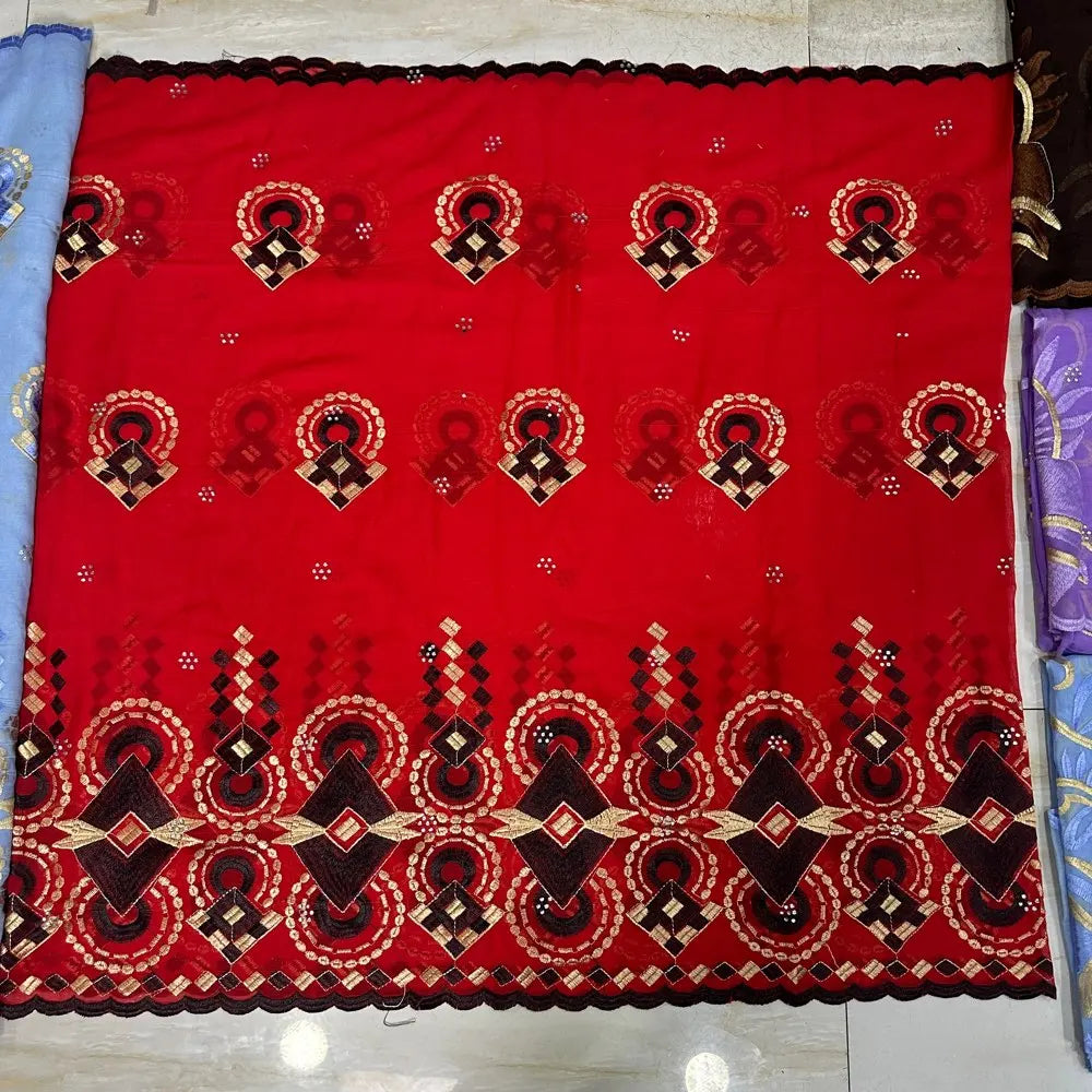 Sale 2025 New Dubai Islam Embroidered Shawl Soft Wool Jersey Hijab for Muslim Women Long Style New African Net for Spring Summer - AMULET RING STORE