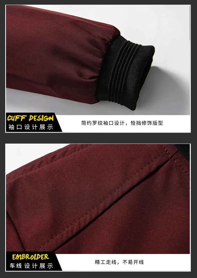 Men's Jacket Autumn Long Sleeve Baseball Uniform Windproof Cycling Thin Jacket Solid Zipper Casual Jacket Outdoor Sports Coat