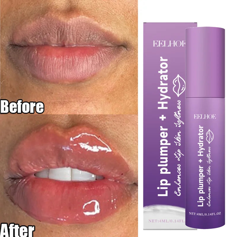 Instant Lip Plumping Essential Oil Fuller Lip Gloss Serum Last Nourishing Anti wrinkle Moisturising Sexy Lip Care Mask Makeup - AMULET RING STORE