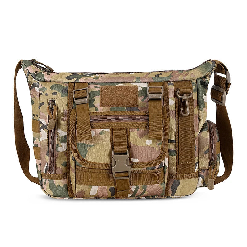 Men Camouflage Shoulder Bag Tactical Fishing Camping Tote Trekking Climbing Bags Large Multi-Pocket Travel Laptop Messenger Pack