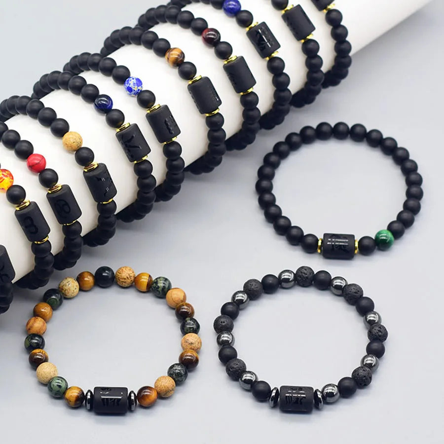 12 Zodiac Sign Bracelet Homme Constellation Bracelet for Men Aries Virgo Leo Libra Charm Bangle Women Friendship Jewelry on Hand