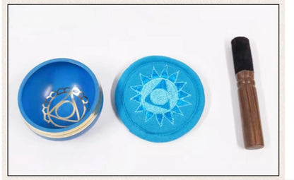 Colorful Nepal Tibetan Singing Bowl Chakras Handmade Copper Buddhist Sound Bowls Therapy Meditation Mindfulness Yoga Ornaments - AMULET RING STORE