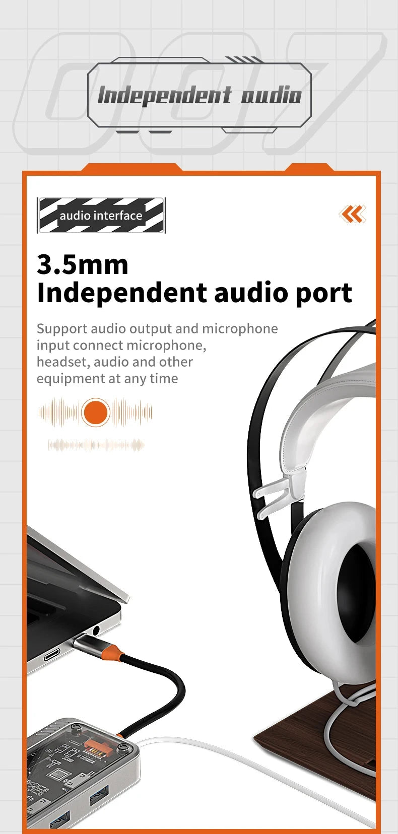 Basix 10 in 1 USB C HUB 4K30Hz Dock Station Type C to HDMI-Compatible RJ45 Ethernet PD100W for MacBook iPad Huawei Sumsang Phone