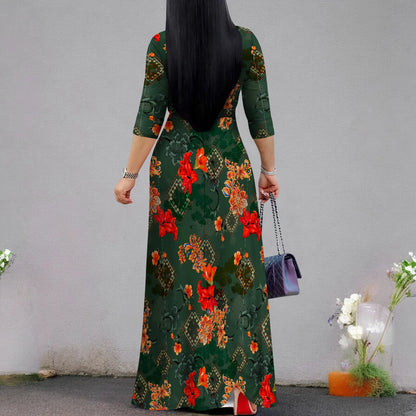 Women's Casual Sexy V Neck 3/4 Sleeves Club wear Party Outfits