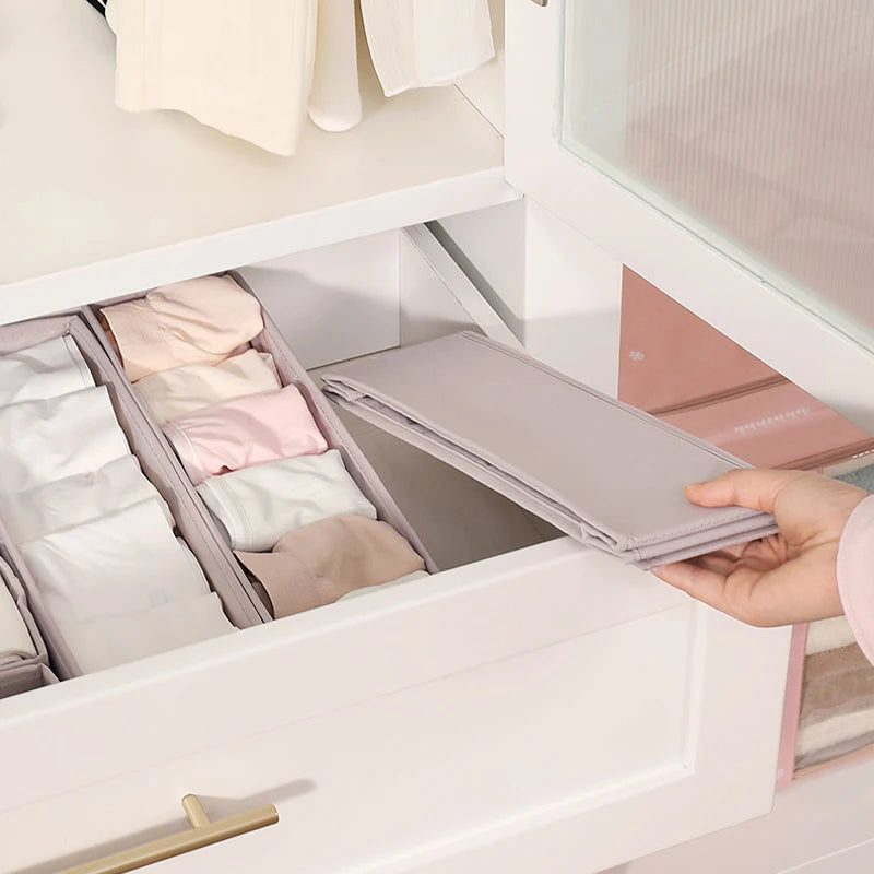 Foldable Underwear Socks Storage Box Panties Storage Boxes Clothes Organizer Cabinets Drawers Bedroom Wardrobe Separator Case - AMULET RING STORE