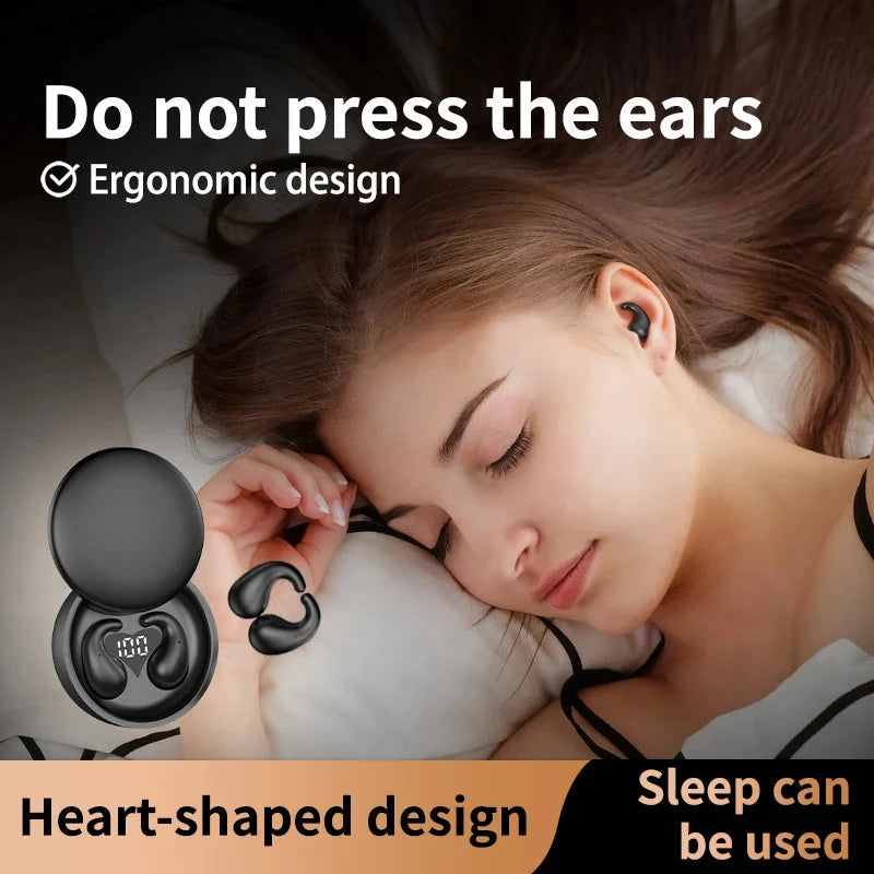 SK28 Ultra-thin Sleeping Headphones 5.4 Wireless Bluetooth Headset Invisible Earbuds Hidden In Ear Sports Earphones Waterproof