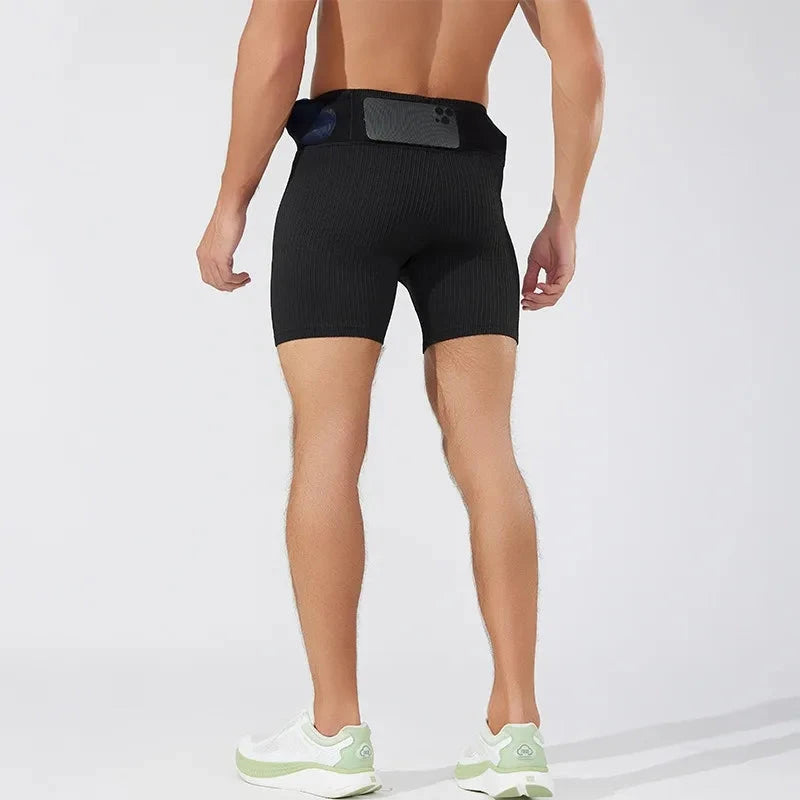 High Elasticity Men's & Women's Yoga Workout Shorts Two-Layer Moisture-Wicking, Ideal for Running and Fitness Enthusiasts!