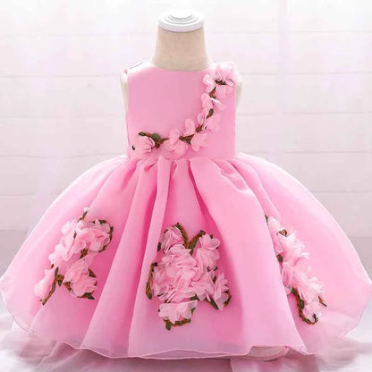 Baby Dresses For Girls Christmas Toddler Kids Flower Elegant Princess Birthday Gown Children Wedding Party 0 1 2 Y Tulle Dresses