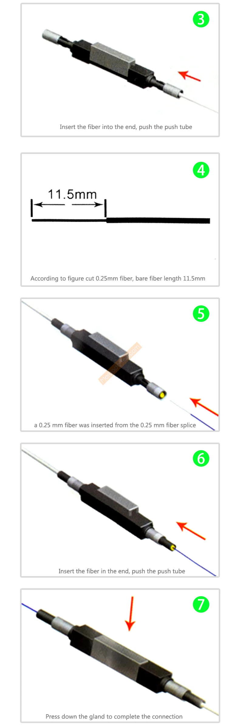 Brand New L925B Fiber Optic Quick Connector Optical Fiber Mechanical Splice for Drop Cable cold connector - AMULET RING STORE
