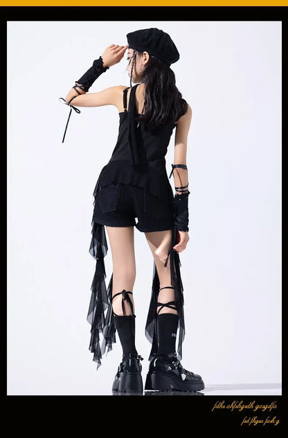 Hip Hop Girls Crop Top Plaid Street Dance Skirt Kids Ribbon Pleated Skirts Teens Jazz Cool Costumes Child Streetwear Clothes Set