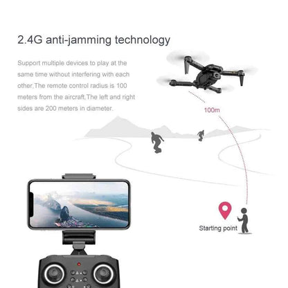XT6 Mini Foldable Drone with 4K HD Camera, WiFi FPV, and Altitude Hold