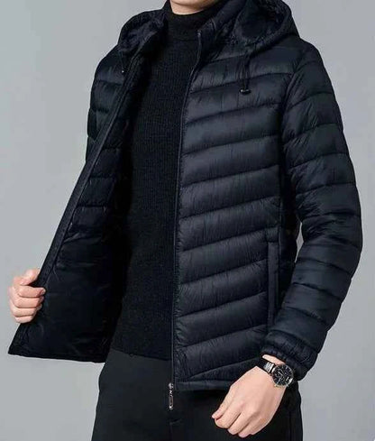 Man Padded Coat Hooded Down Jackets For Men Lightweight Puffer Padding Winter Parkas Young On Sale New In & Modern Outer Casual