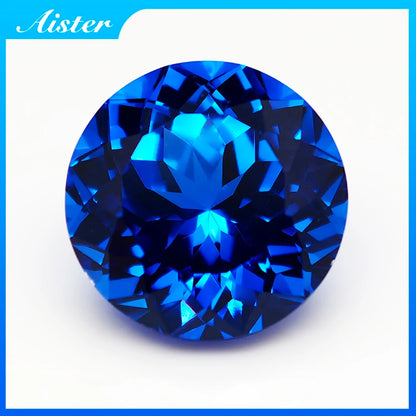 NEW Round Shape Blue Cobalt Spinel Loose Gemstone Diamond for Jewelry Making - AMULET RING STORE