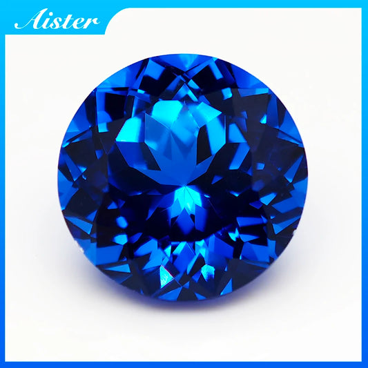 NEW Round Shape Blue Cobalt Spinel Loose Gemstone Diamond for Jewelry Making - AMULET RING STORE