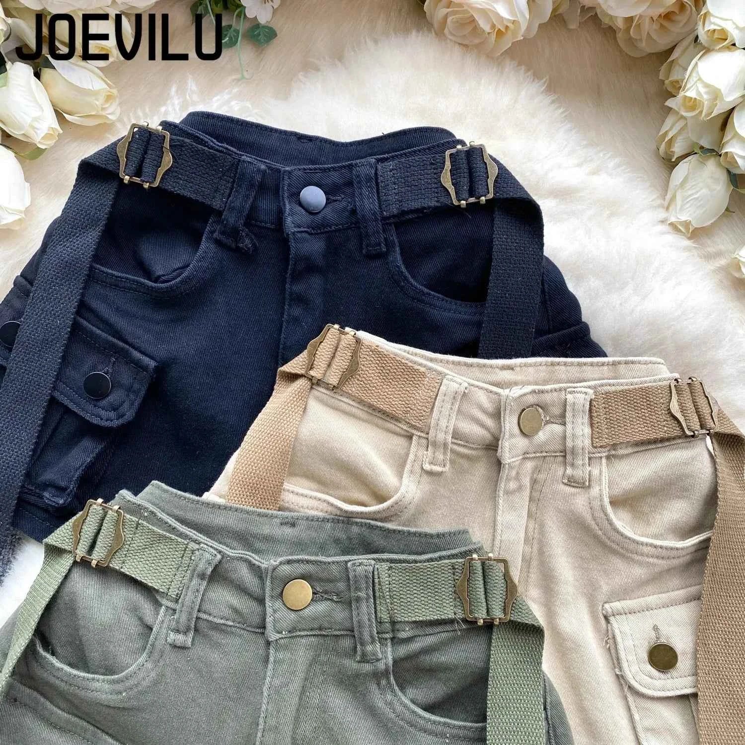 Women's Summer High Waisted Stretchy Denim Shorts Korean Cargo Style Slim Fit Ultra Short Hot Pants with Large Pockets for Dance