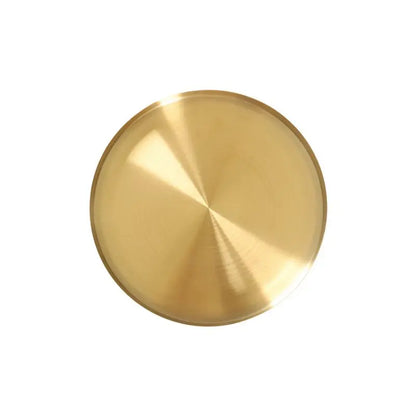 12/20/30cm Decorative Golden Nordic Round Tray Stainless Steel Luxury Jewelry Tea Coffee Cup Tray Home Car Keys Storage Trays - AMULET RING STORE