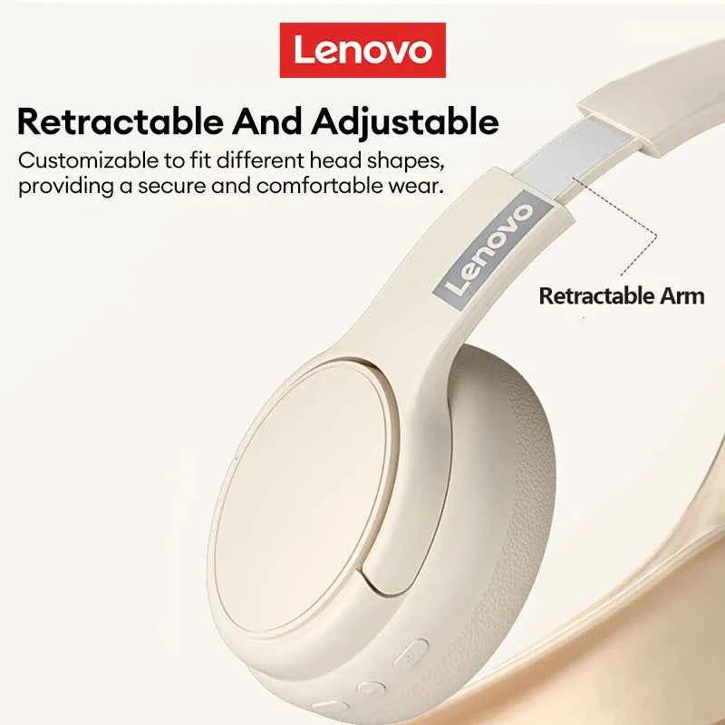 Original Lenovo TH20 Wireless Earphones Head Mounted Bluetooth Headphones HD Stereo Low Latency Music Game Earbuds Sport Headset