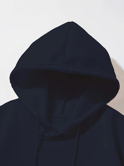 Men's Autumn/Winter Casual Fashion Warm Alphabets Pattern Printed Loose Thick Velvet Hoodie+Sports Pants Set