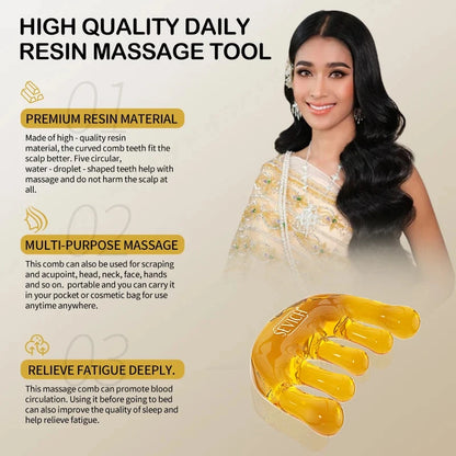 Sevich India Herbal Hair Growth Oil And Scalp Massager Comb Tool Set Ayurvedic Adivasi Fast Regrowth Thicken Serum Hair Growing - AMULET RING STORE