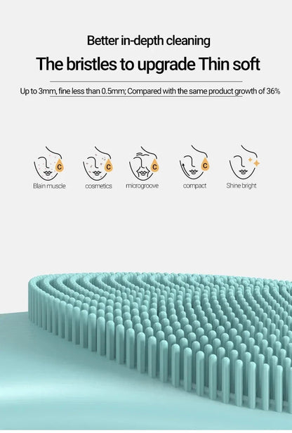 Rechargeable Sonic Face Cleanser Washing Skin Massager Ultrasonic Silicone Electric Mini Facial Cleansing Brush