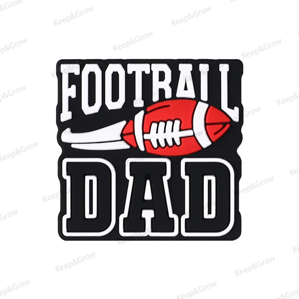 5/20/50Pcs Best Legends Dad Themed Silicone Beads for Jewelry Making Father's Day Focal Beads DIY KeysChain Accessory Decoration - AMULET RING STORE