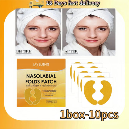 Nasolabial Folds Patch Contain Collagen Hyaluronic Acid Firming Skin Fade Fine Lines Deep Moisturizing Facial Mask Anti Wrinkle