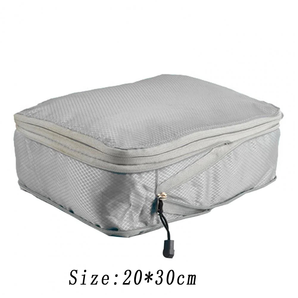 Travel Compression Packing Cubes Suitcase Luggage Organizer Set Zipper Foldable Storage Bag for Clothes Shoes Travel Accessories - AMULET RING STORE