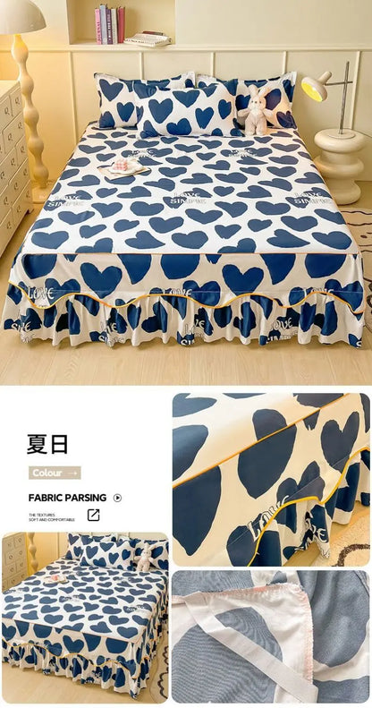 Sheet Set Household with Pillowcase Fashion Modern Water-proof Universal Skin-friendly Single Double Home Textile Bedding Luxury