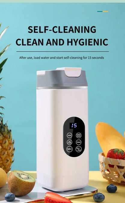 Electric Blender Rechargeable Portable Juicer USB Charging Hand Blender Electric Fruit Juicer 12 Blades Crushed Ice Juicer Cup - AMULET RING STORE