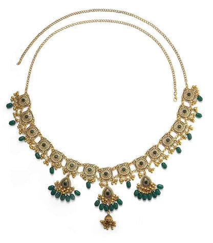 Vintage Belly Chain For Women Resin Beads Bell Pendant Body Jewelry Ethnic Handmade Women's Jewelry Gift Festive Party Favor