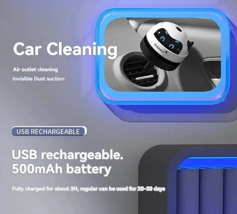 Table Vacuum Cleaner Mini Desktop Dust Vacuum With Detachable Nozzle USB Rechargeable Wireless Car Vacuum Cleaner Cleaning Tools - AMULET RING STORE