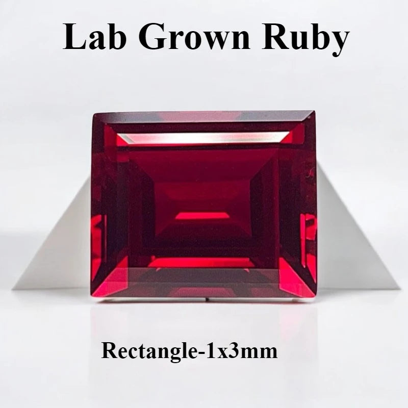 Lab Grown Ruby Pigeon Blood Red Color For Jewelry Diy Making Main Materials Selectable Certificate