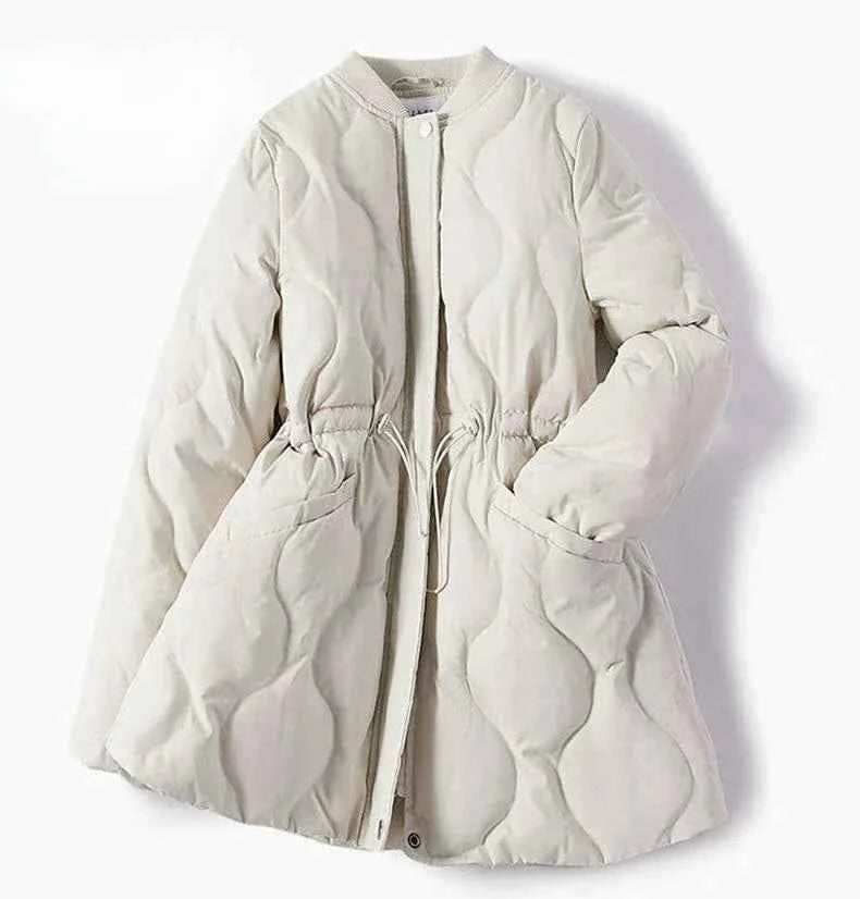 Quilted Padded Overcoat Female Coats Black Duck Down Women's Jacket Thick Padding Long Winter Promotion Offers Elegant Classy In