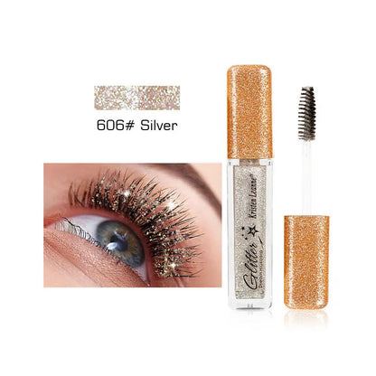 Mascara Glitter Diamond Colored Pearlescent Eye Makeup For Women Curling Thick Mascara Waterproof Korean Cosmetics Beauty - AMULET RING STORE