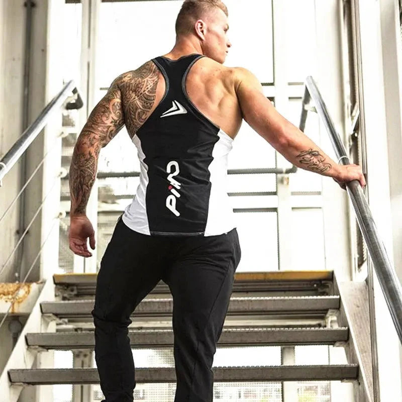 Gym Fitness Vest Animla Singlet Canotte Bodybuilding Stringer Tank Men Women Running T Shirt Muscle Guys Sleeveless Undershirt