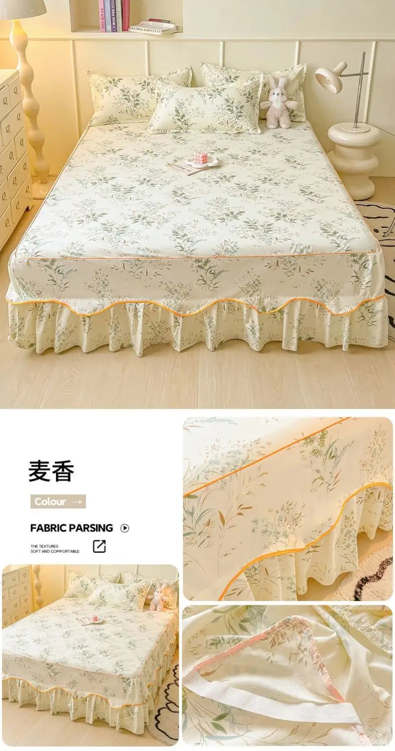 Sheet Set Household with Pillowcase Fashion Modern Water-proof Universal Skin-friendly Single Double Home Textile Bedding Luxury