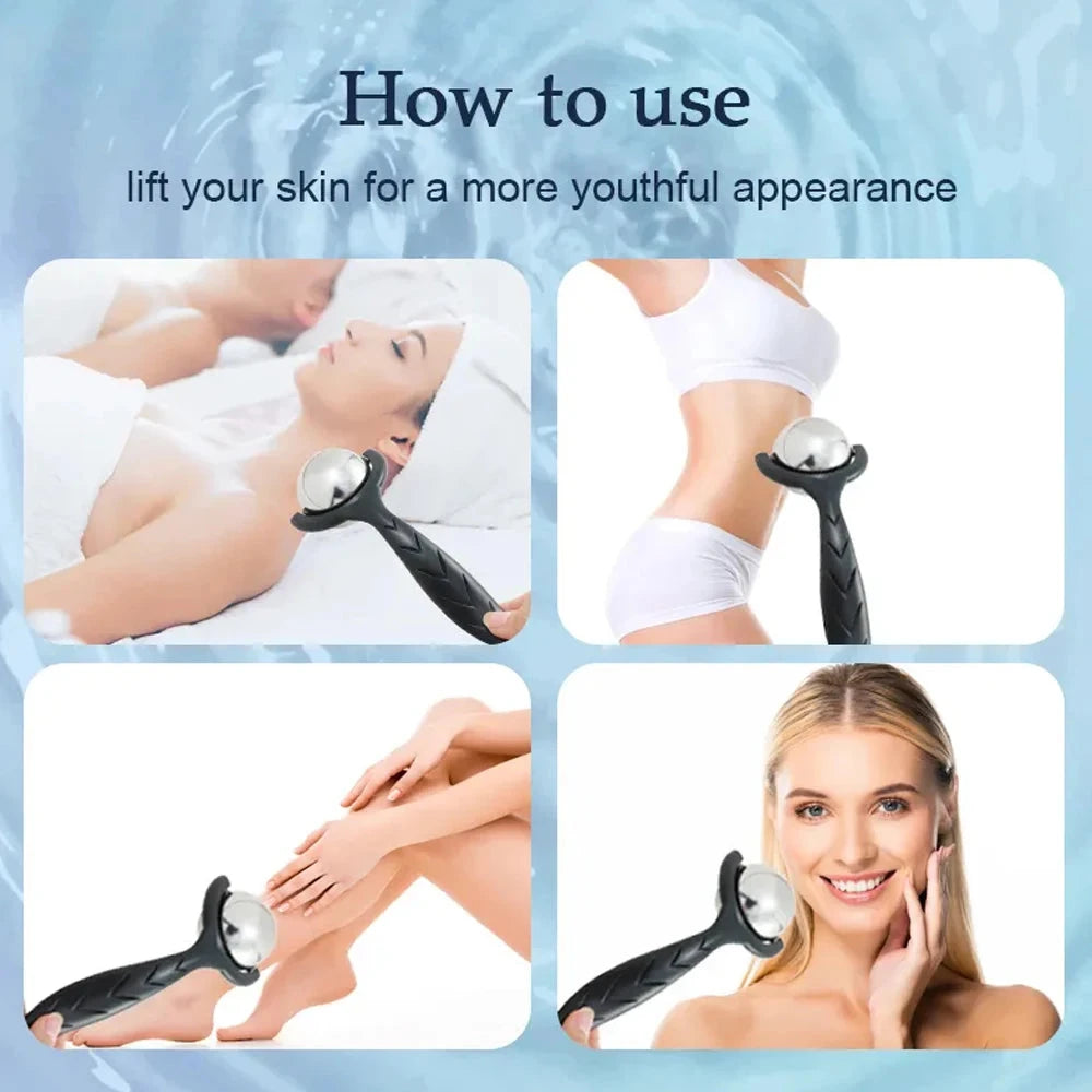 Cold Massage Ball Roller Stainless Steel Facial Ice Globes Physical Therapy Ice Ball For Muscle Pain Relief Facial Body Massager