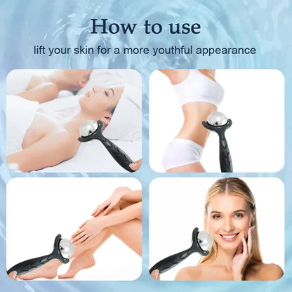 Cold Massage Ball Roller Stainless Steel Facial Ice Globes Physical Therapy Ice Ball For Muscle Pain Relief Facial Body Massager