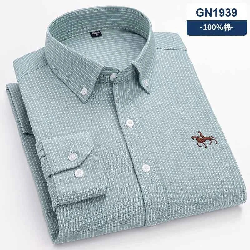 Long Sleeve Pink Shirt For Men Oversize Slim Fit Casual Dress Shirts Four Seasons Cotton Oxford New Fashion Korean Men Clothing