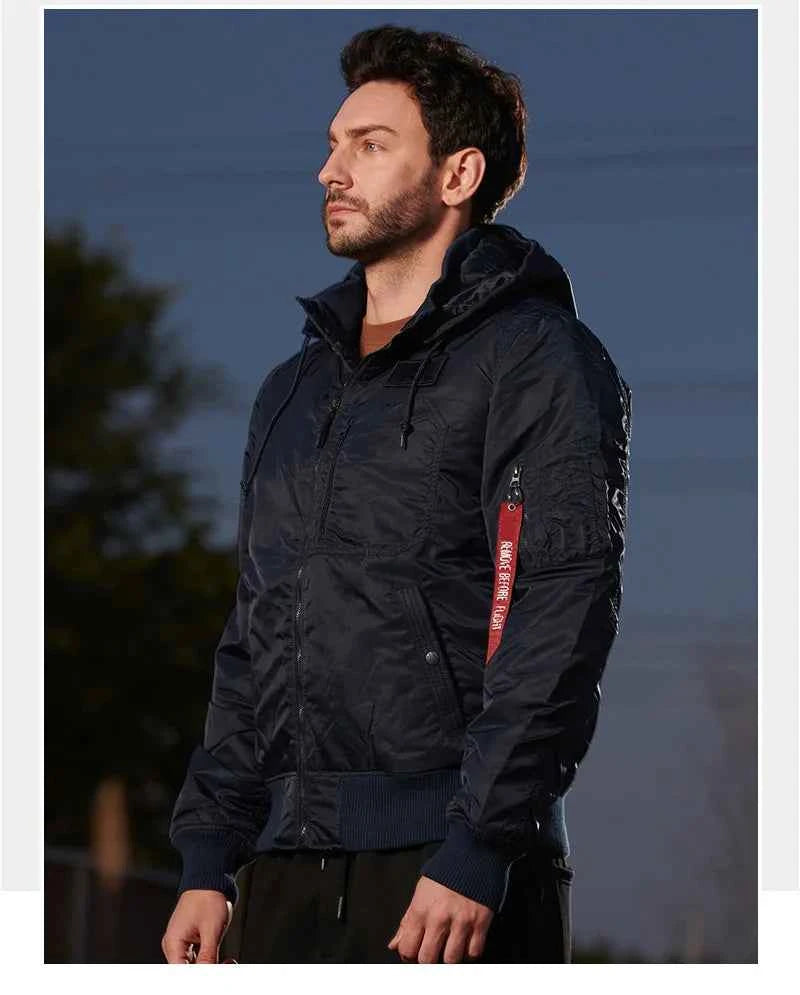 Men's winter jacket is very stylish waterproof and windproof, thickened with padded