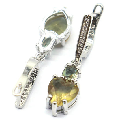 Buy 4 Get 1 Free 34x8mm 5.6g Color Changing Zultanite Alexandrite Topaz CZ Women Gift Silver Dangle Earrings