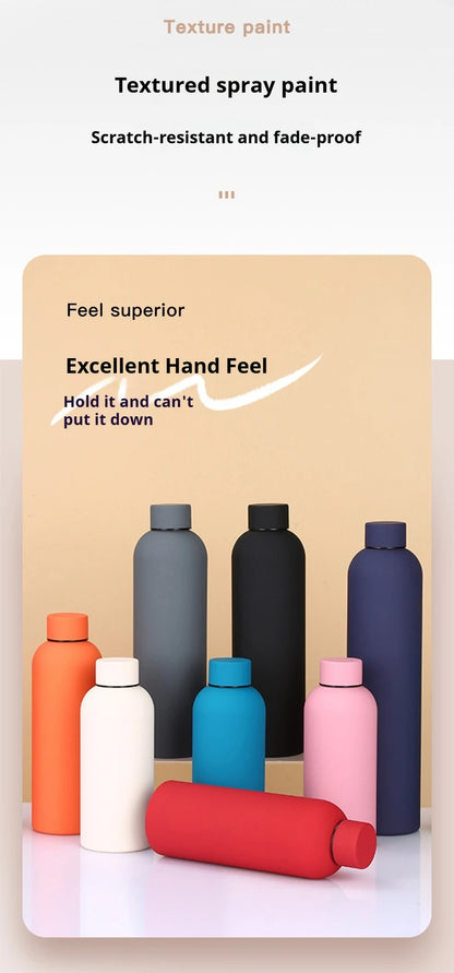 350-750ML Stainless Steel Thermos Cup Portable Small Mouth Water Cup Travel Outdoor Sports Water Bottle Vacuum Flask Gym Kettle - AMULET RING STORE