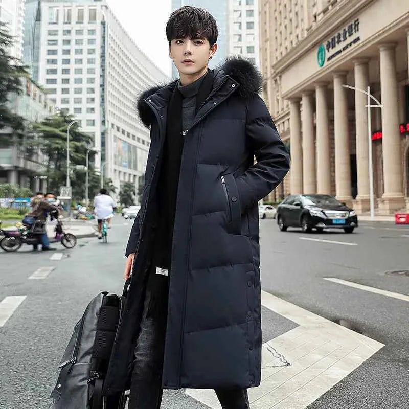 Fashion Winter Jacket for Man Down Coat jacket Parka Men's winter padded jackets Fur Collar Hooded Warm Long Padding HXY291
