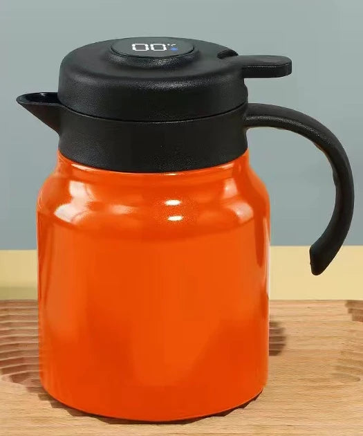 Smart LED Thermos 316 Stainless Steel Insulation Braising Teapot Large Capacity Hot Water Bottle Separating Coffee Vacuum Flask
