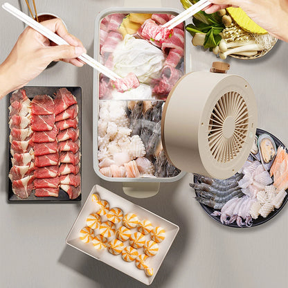 Desktop Range Hood Portable Extractor Exhaust Cooker Small Ventilator Suction For Smoking USB Home Kitchen Indoor BBQ Hot Pot - AMULET RING STORE