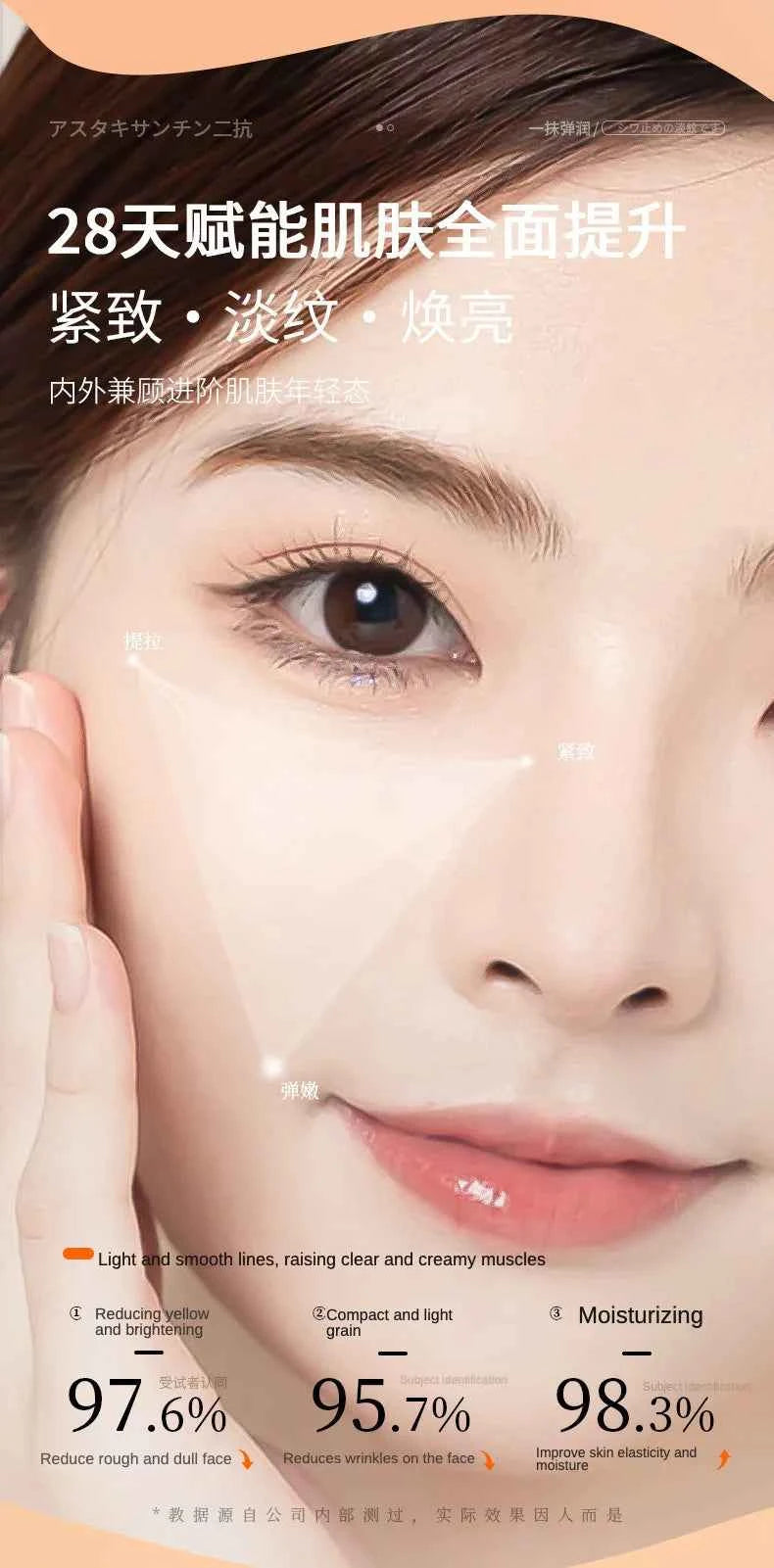 Astaxanthin Ampoule Anti Aging Face Serum Anti-aging Wrinkles Skin Brighten Whitening Hydrating Face Care Essence 30pcs/set