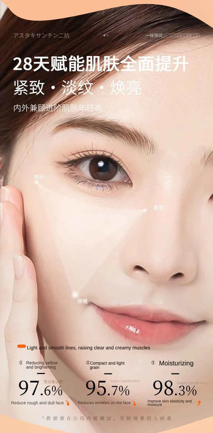 Astaxanthin Ampoule Anti Aging Face Serum Anti-aging Wrinkles Skin Brighten Whitening Hydrating Face Care Essence 30pcs/set