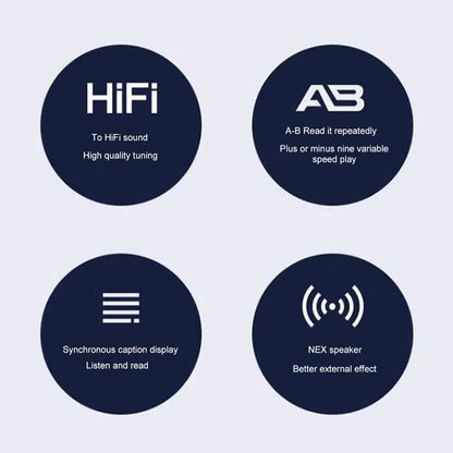 MP3 Music Player Bluetooth 5.3 Music Stereo Speaker Mini Full Touch Screen MP4 Player Walkman Support FM Radio Recording E-Book